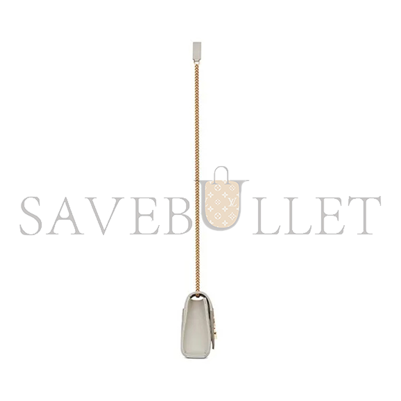 YSL ENVELOPE SMALL IN QUILTED GRAIN DE POUDRE EMBOSSED LEATHER 526286BOW919207 (21*13*6cm)